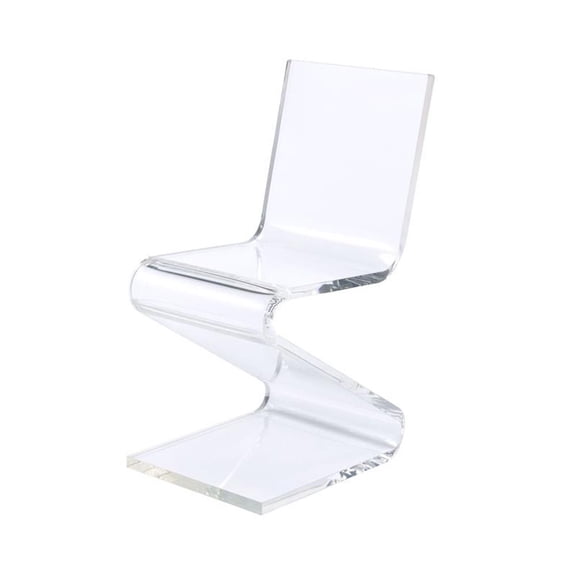 Picket House Furnishings Peek Acrylic Z-Chair in Clear
