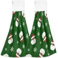 thumbnail image 2 of Cartoon Santa Claus Hanging Kitchen Towel with Loop, Two Piece Hand Towel Set, Absorbent and Durable, Suitable for Bathroom, Toilet, Gym Wash cloth, 2 of 7
