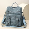 thumbnail image 3 of PRIYAL PU Leather Small Backpack for Women | Fashion Tassel Ladies Small Diaper Bag - Mini Backpack Purse Suitable for Travel, Work, 3 of 5