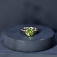 thumbnail image 6 of Rosec Jewels Peridot Solitaire Engagement Ring 2 Carat - August Birthstone Ring for Women - AAA Quality Certified, 925 Sterling Silver, US 4.00, 6 of 8