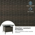 thumbnail image 5 of Topcobe Patio Square Wicker Side Table with Umbrella Hole for Yard Garden Poolside, Outdoor Patio Furniture for Garden Backyard, 5 of 13