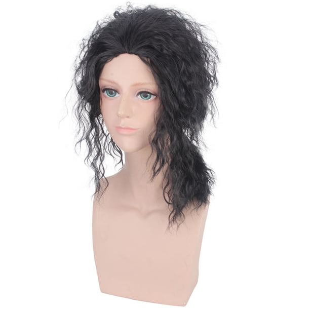 Peluca para cosplay, disfraz de anime de Michaels Jackson, 50 cm, sintética