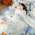 thumbnail image 4 of jejeloiu Cute Fox Deer 7-Piece Twin Bedding Sets,Wild Animal Bedding Comforter Set For Girls Boys Reversible, 4 of 8