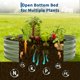 thumbnail image 4 of QinaQin Cama de cultivo galvanizada de 4x2x1 pies con base abierta y borde de goma, jardinera ovalada para flores, hierbas y vegetales, armado fácil, 4 of 7