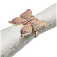 thumbnail image 4 of Fennco Styles Garden Butterfly Metal Napkin Rings, Set of 4 - Rose Gold Decorative Napkin Holders for Home, Dining Table, Christmas Décor, Holiday, Family Gathering and Special Occasion, 4 of 5