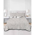 thumbnail image 2 of Twin Quilt Bedding Set, Grey Branches Reversible Summer Quilt 3 Pieces, Vintage Art Farmhouse Lightweight Bedspreads Coverlets with 2 Pillow Shams for All Seasons, 2 of 5