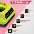 thumbnail image 5 of PGENDAR Ryobi 12V-18V Charger for Ryobi One+ Lithium Ni-Cad Ni-Mh Battery P102 P108 P189 P197 P103 P105 P107 P190 P191 PBP002 PBP005, 5 of 8