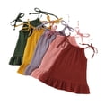 thumbnail image 2 of Verano niño bebé niña sin mangas volantes vestido Sarafan niños algodón Lino muselina Slip vestidos ropa Tan Jianjun  unisex, 2 of 2