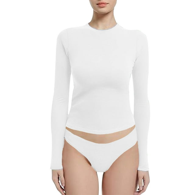 Tidyack , Ensemble de Blouse Décontractée Uni, Haut à Manches Longues à Col Rond pour Femme, Ensemble de Pyjama 2 Pcs, Matière Coton Douce, Tenue Quotidienne, Tenue de Bureau/voyage, Vêtement de Nuit Confortable, Vêtements de Maison Stylés