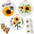 thumbnail image 1 of Kit de bordado Louise Maelys Sunflowers con aro para bordar, 1 of 7