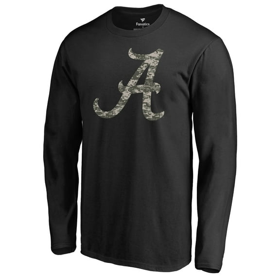 Men's Black Alabama Crimson Tide Cloak Long Sleeve T-Shirt