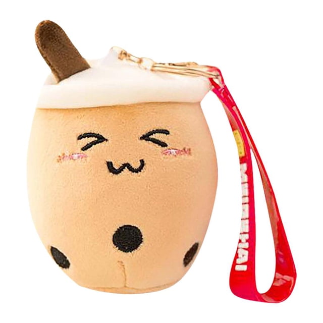 Llavero de peluche kawaii con colgante para coche, bolso, llavero, juguete de regalo Marrón B