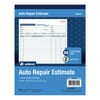 Adams® Auto Repair Estimate Books, 2-Part, 8 7/16" x 10 3/4", White/Canary, 50 Sets Per Book, 6 Books Per Carton