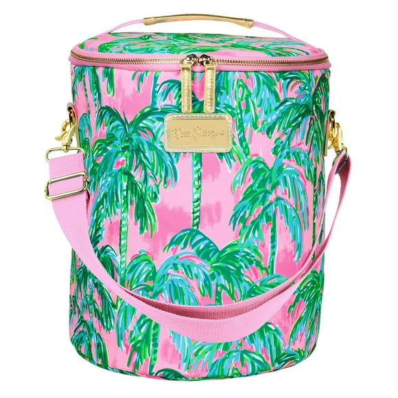 Cooler Lilly Pulitzer Suite Views con aislamiento de 25 x 31 cm, color rosa y verde