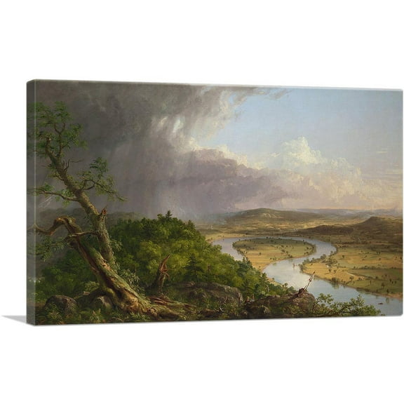 ARTCANVAS The Oxbow Connecticut River Near Northampton 1836 Canvas Art Print by Thomas Cole - Size: 26" x 18" (0.75" Deep)