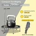 thumbnail image 3 of SkyBound Foldable Mini Trampoline.Fitness Rebounder with Adjustable T-Bar Handle - Exercise Trampoline for Adult -  Boogie Bounce Elite Fitness Trampoline for Workout Trainer, 3 of 8