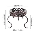 thumbnail image 3 of European Style Single Tier Wrought Iron Plant Stand Floor Standing Display Rack Rust Proof Strong Load Bearing Openwork For Balcony Living Room Bedroom Office Pothos Small Potted Plants Home Decor, 3 of 6