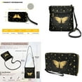 thumbnail image 5 of ZUXONGSY Butterfly Moon Galaxy Print Women's Large PU Leather Crossbody Bag & Wallet Set, Satchel with Multi-Pocket Design, Adjustable Strap for Travel & Work, 5 of 5
