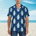 thumbnail image 2 of Disketp Hawaiian Shirts For Men,Beautiful King Penguin Pattern Print Mens Casual Short Sleeve Button Down Shirts Beach Shirt, 2 of 7