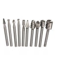 thumbnail image 1 of Fresa Madera Rotativa Carburo Mototool Juego 10uds Acero Hss, 1 of 7