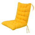 thumbnail image 1 of Cojín para silla de comedor, cojín para asiento, respaldo alto, con lazos, cojín para silla, cojín para mecedora para cocina, comedor, silla de oficin Amarillo, 1 of 8