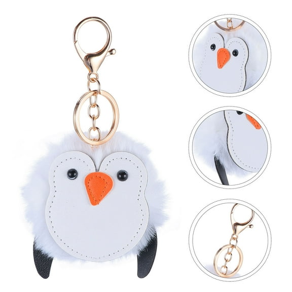 ELAYARD 3Pcs Adorable White Penguin Keychain Pendant Small Portable Bag Pendant