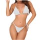 thumbnail image 2 of Trajes de baño para mujer, Trajes de baño para mujer, Trajes de baño de moda para mujer, Bikini con estampado de cuello en V, Traje de baño con relleno push-up, Conjunto de ropa de playa para mujer, 2 of 4