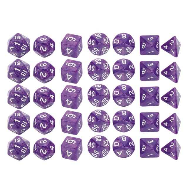 Plastic Dice Kit,35Pcs Plastic Dice Kit Dices Set Polyhedral Dices Reliable and Durable