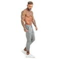 thumbnail image 4 of GINGTTO Mens Chinos Slim Fit Flat-Front Skinny Dress Pants Grey, 4 of 6