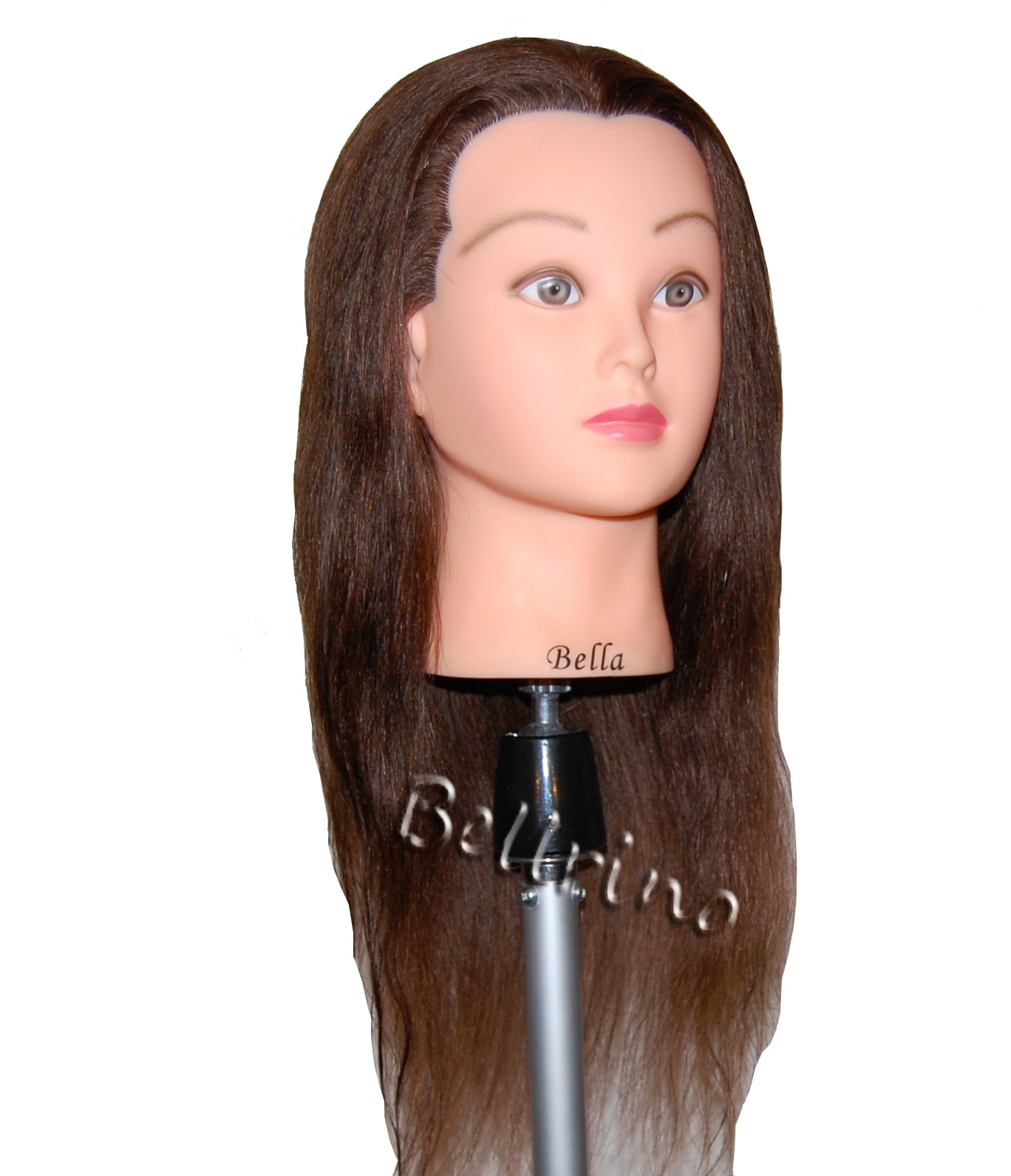 Bellrino 24 " Cosmetology Mannequin Manikin Training Head with Human Hair - Bella