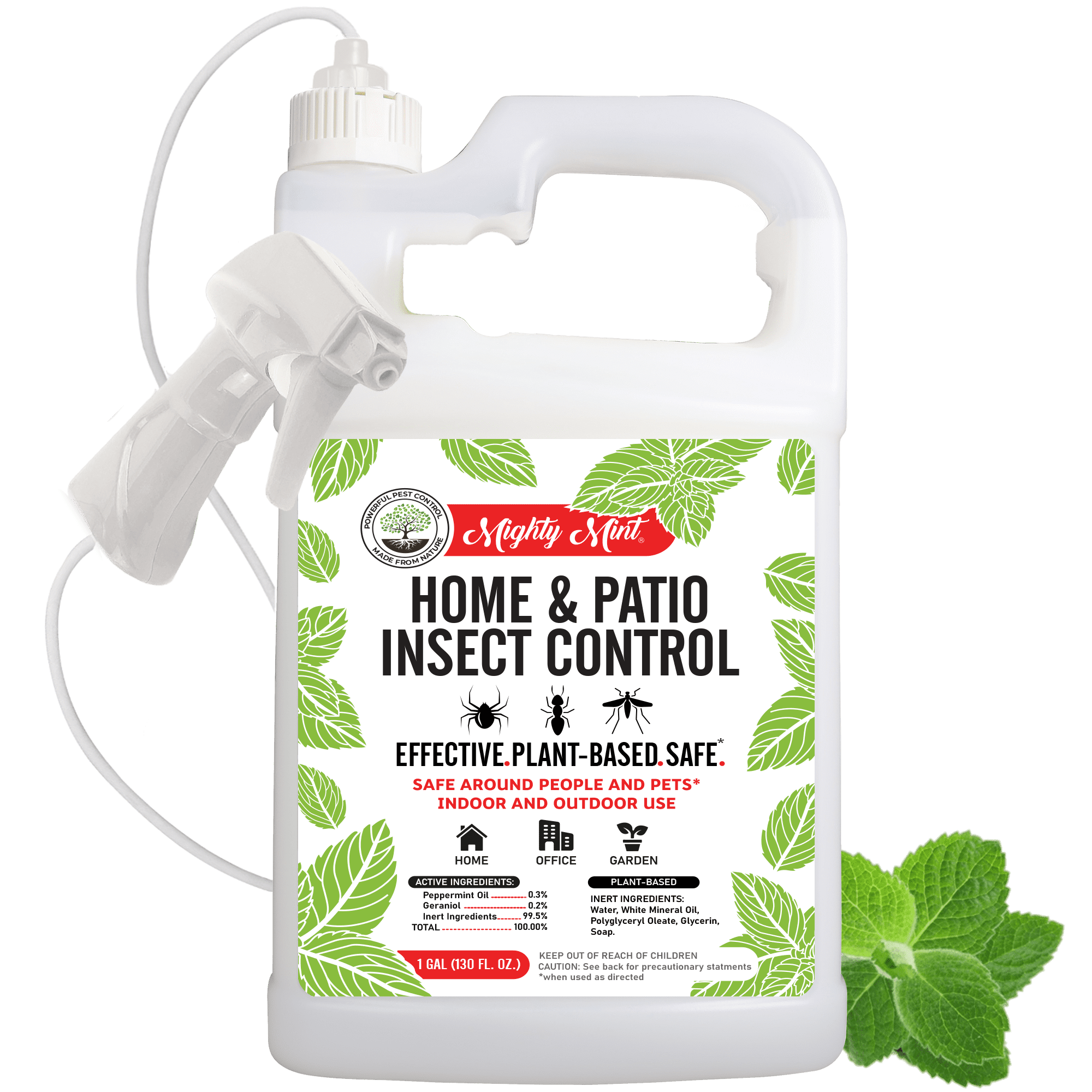 All-Natural Peppermint Oil Pest Spray – Repels Mice, Spiders, Ants, 128 Oz Ready-to-Use For Home & Garden