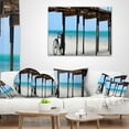 thumbnail image 3 of Designart White Sand Beach in Zanzibar Island - Modern Seascape Throw Pillow - 18x18, 3 of 4