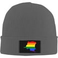 thumbnail image 2 of LGBT Flag Map of The Democratic Republic of The Congo Beanie Hat for Men Women Skull Cap Winter Warm Knit Hats, 2 of 8