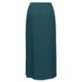 thumbnail image 4 of AHTJRT Cotton Linen Straight Maxi Skirts for Women Side Slit Elastic Waist Drawstrings Loose Breathable Long Flowy Skirts Sky Blue XXL, 4 of 6