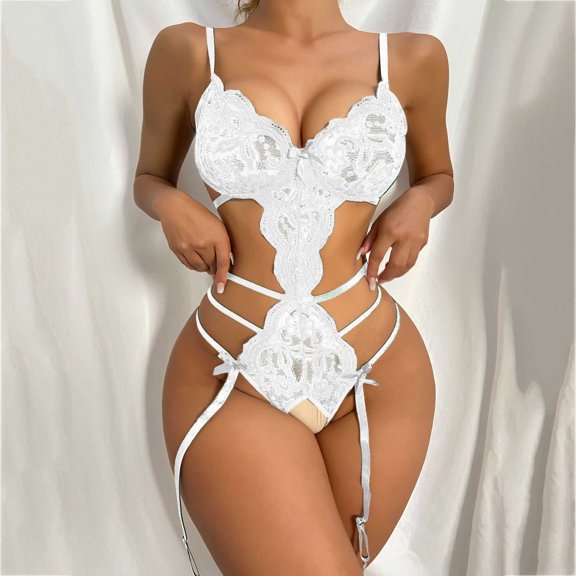 uublik Lingerie Set for Women Sexy Naughty Lace Sexy Naughty Bodysuit Plus Size Babydoll
