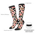 thumbnail image 4 of Rateoe Strawberries And Cow Skin Pattern Women’s Knee High Crew Socks,Trouser Socks Comfortable, Breathable, Moisture-Wicking and Soft, 4 of 6