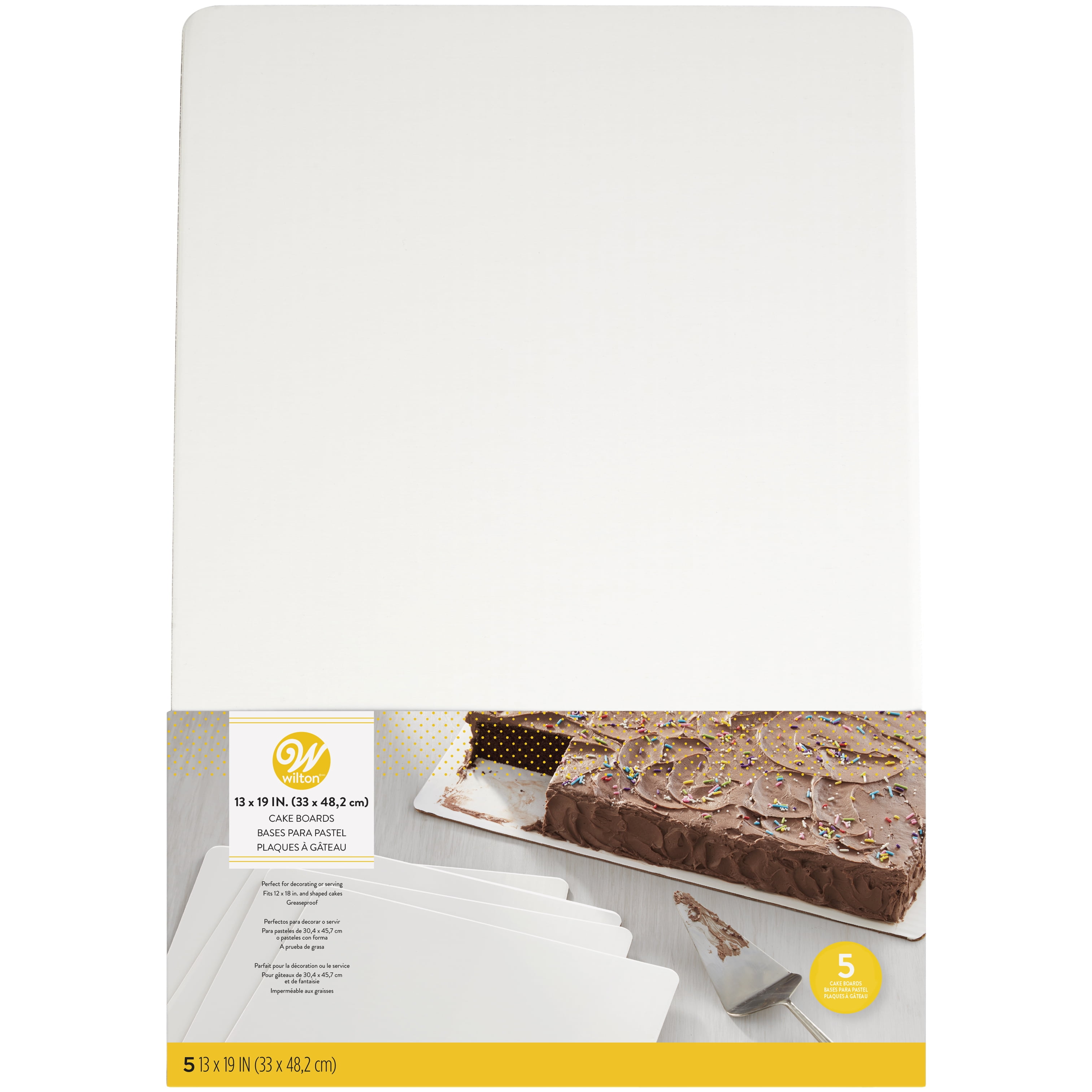 Wilton 13 x 19-inch White Cake Boards, 5-Count