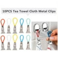 thumbnail image 1 of 10PCS Tea Towel Clips Cloth Hanging Metal Clips Hand Towel for Kitchen Bathroom Afternoon Tea Oven Mitt Kids Pet, 1 of 7