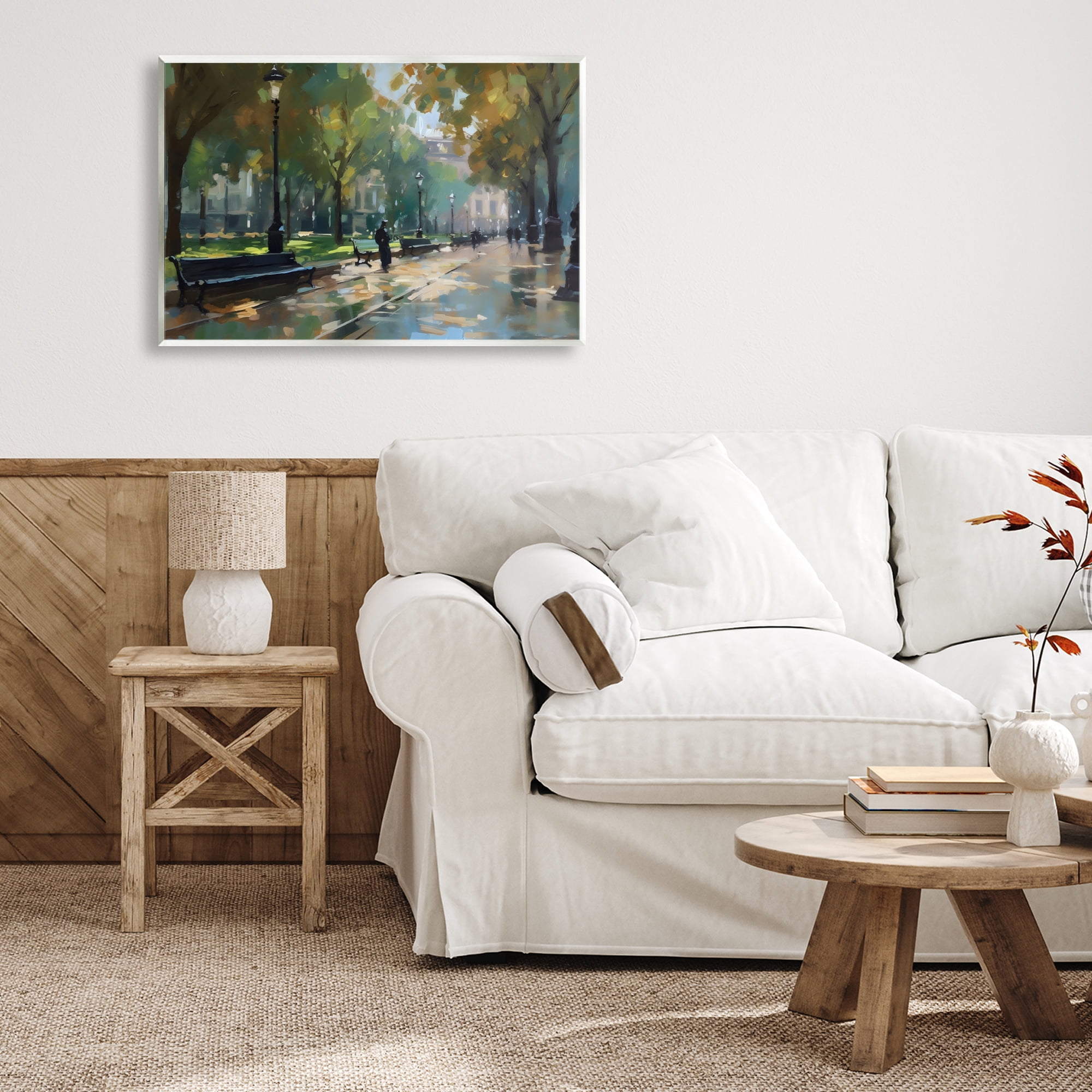 Stupell Industries Park Promenade on Rainy Day Wall Plaque Art, design by Creative Studio