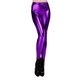 thumbnail image 2 of Leggings SPEERISE de spandex para mujer, brillantes, metalizados, dorados, de largo completo, pantalones morados de cintura media, disfraces, pantalones elásticos de talla grande, 2 of 5