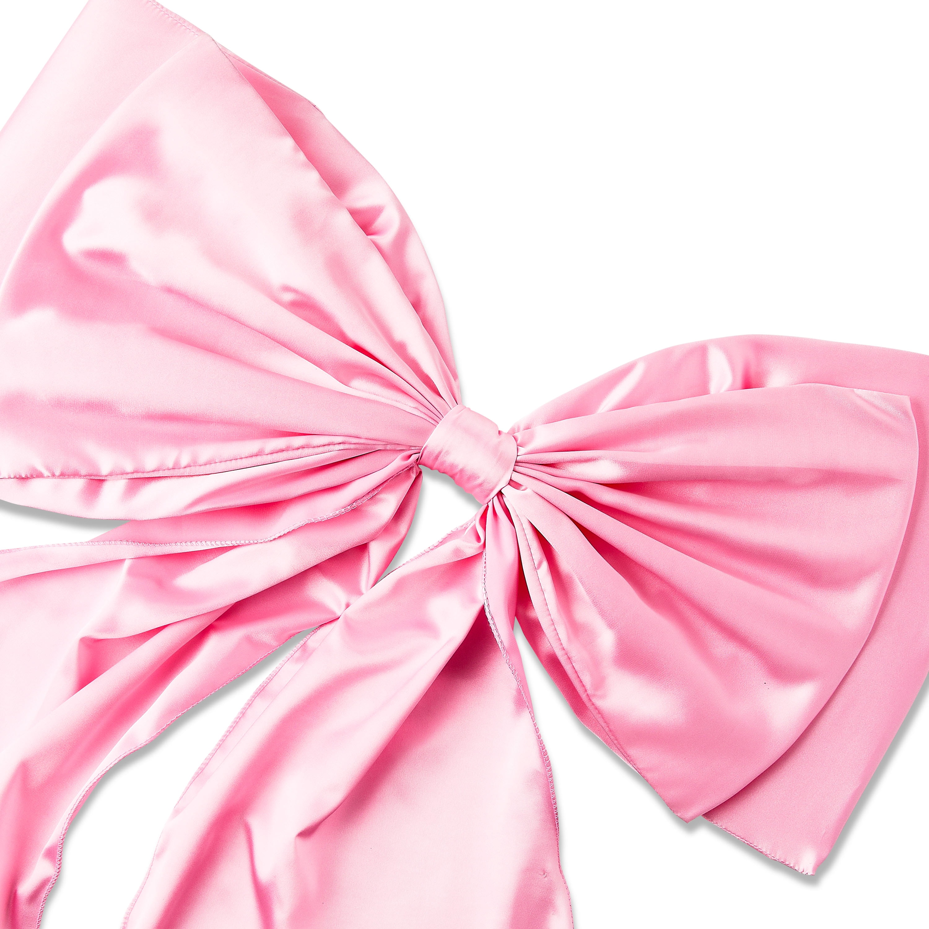 Fabric Satin Bow Christmas Tree Topper, Pink, 34.5", by Holiday Time