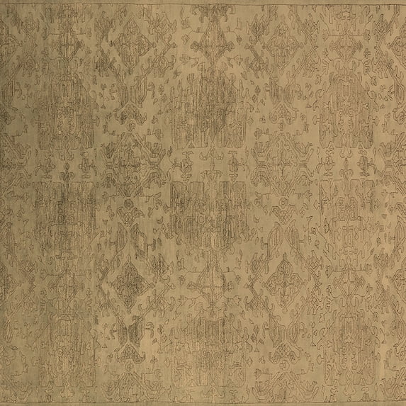 Ahgly Company Indoor Square Persian Brown Bohemian Area Rugs, 5' Square