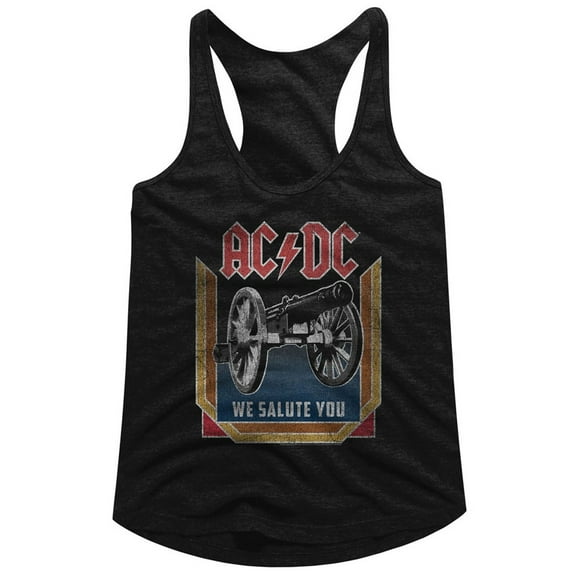 AC/DC Hard Rock Band Music Group We Salute You Album Womens Tank Top Tee