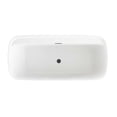 thumbnail image 5 of Elegant Kitchen & Bath BT10567GW-MBK 67 in. Soaking Bathtub, Glossy White with Matte Black Trim, 5 of 9