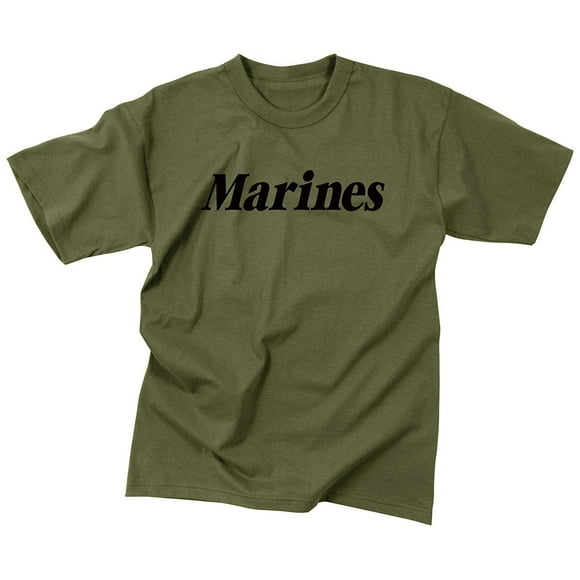 Rothco Olive Drab Military Physical Training T-Shirt - Marines, Small