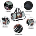 thumbnail image 2 of Fragmented Flowers Luggage Bag, Basketball Bag, Soccer Bag, Weekender Bag: 17.7-Inch Sports Bag with Interior Zipper Pocket and Large Capacity, 2 of 6