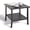 Black / Khaki, variant on Heynemo 2-Tier Storage Square Patio Side Table, Outdoor Coffee Table, All-Weather Metal Patio End Table for Porch Backyard Garden, Brown