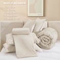 thumbnail image 7 of ANGENIA Bed in a Bag Queen Comforter Set Beige, 7 Pieces Bedding Comforter Sets for Queen Size Bed, Boho Cream Cozy Fluffy Tufted Bed Sets with Comforter, Sheets, Pillowcases & Shams, 7 of 7