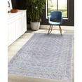 thumbnail image 4 of Geometric Decorative Rug, Pastel Abstract Modern Rhombus Ornament with Tribal Style Detailed Pattern Print, Quality Carpet for Bedroom Dorm and Living Room, 6 Sizes, Baby Blue, by Ambesonne, 4 of 4