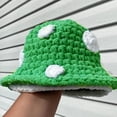 thumbnail image 3 of Jiibva 20in Cute Knitted Mushroom Hat Foldable Crochet Fisherman Hat Handmade Knitting Mushroom Hat Crochet Bucket Hat, 3 of 7